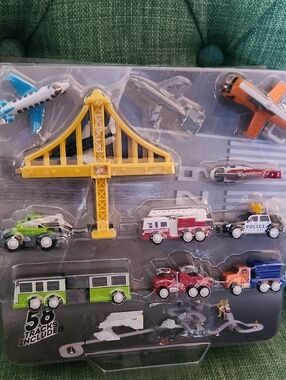 Driven Bridge Track and Vehicle Playset - Toy Cars & Planes